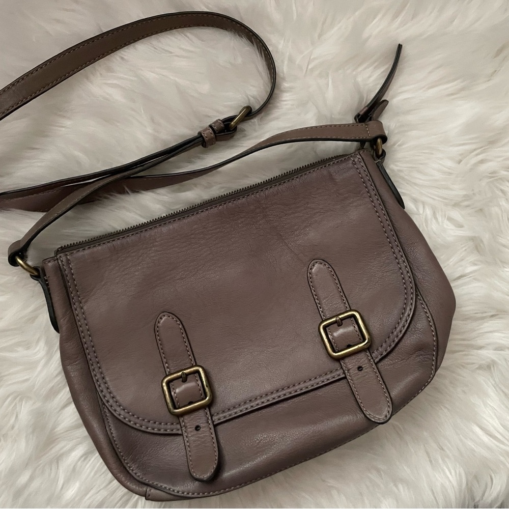 Frye Brown Leather Crossbody Bag with Adjustable Strap